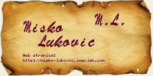 Miško Luković vizit kartica